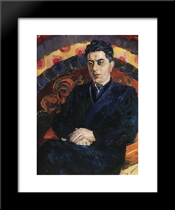 Portrait Of Composer Aram Khachaturian 20x24 Black Modern Wood Framed Art Print Poster by Saryan, Martiros