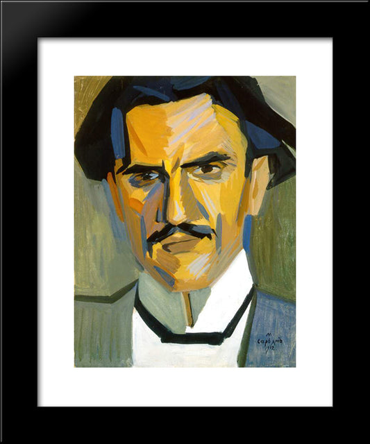 Portrait Of Critic Garegin Levonian 20x24 Black Modern Wood Framed Art Print Poster by Saryan, Martiros