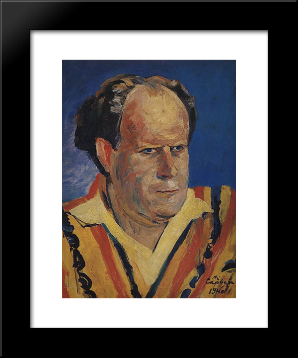Portrait Of Film Director Sergei Eisenstein 20x24 Black Modern Wood Framed Art Print Poster by Saryan, Martiros