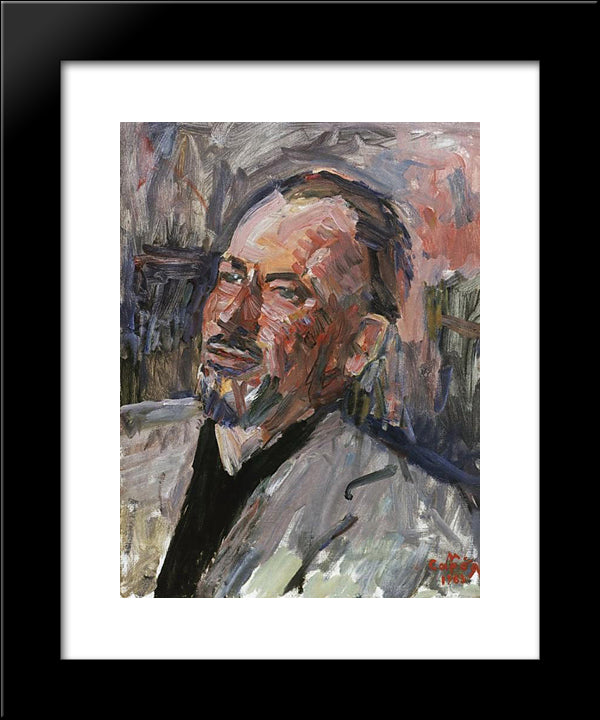 Portrait Of John Steinbeck 20x24 Black Modern Wood Framed Art Print Poster by Saryan, Martiros