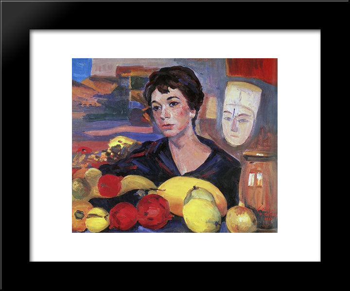 Portrait Of Katarine Saryan 20x24 Black Modern Wood Framed Art Print Poster by Saryan, Martiros