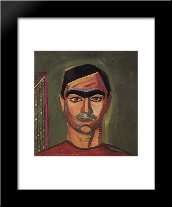 Portrait Of Mnatsakan Gyulnazaryan 20x24 Black Modern Wood Framed Art Print Poster by Saryan, Martiros