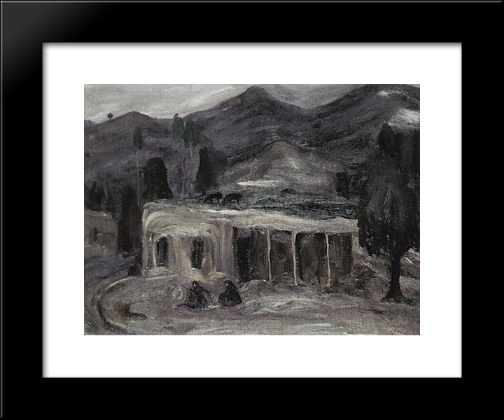 Rural Landscape 20x24 Black Modern Wood Framed Art Print Poster by Saryan, Martiros