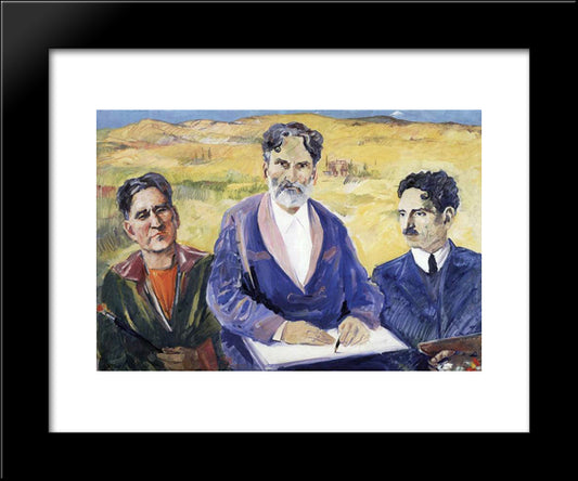 Self - Portrait. Three Ages. 20x24 Black Modern Wood Framed Art Print Poster by Saryan, Martiros