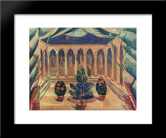 Sketch Of Scene Design 20x24 Black Modern Wood Framed Art Print Poster by Saryan, Martiros