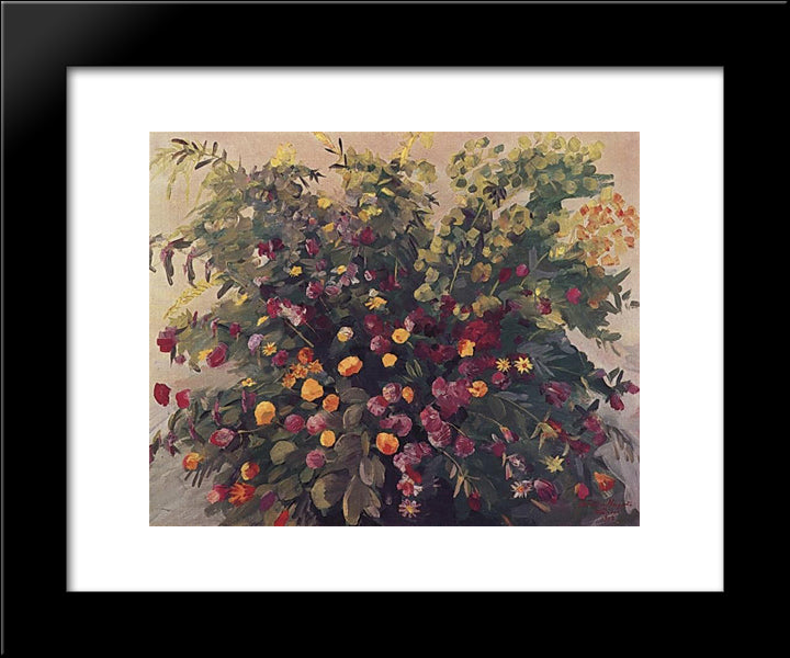 Spring Flowers 20x24 Black Modern Wood Framed Art Print Poster by Saryan, Martiros