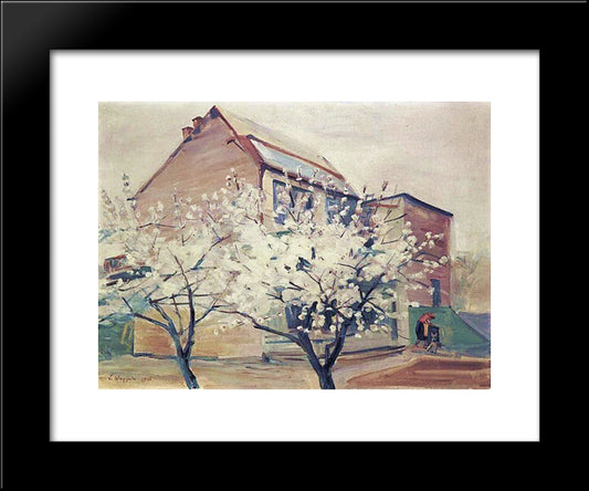 Spring In My Garden 20x24 Black Modern Wood Framed Art Print Poster by Saryan, Martiros