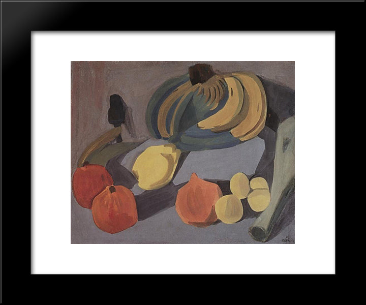 Still Life. Bananas. 20x24 Black Modern Wood Framed Art Print Poster by Saryan, Martiros