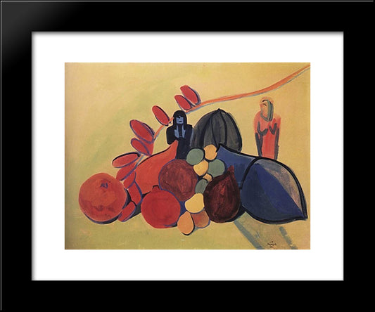 Still Life.Fruits. 20x24 Black Modern Wood Framed Art Print Poster by Saryan, Martiros