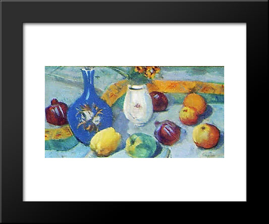 Still Life With Jug And Fruit 20x24 Black Modern Wood Framed Art Print Poster by Saryan, Martiros
