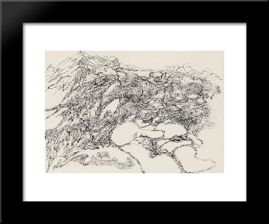 The Last Draft Of The Artist 20x24 Black Modern Wood Framed Art Print Poster by Saryan, Martiros