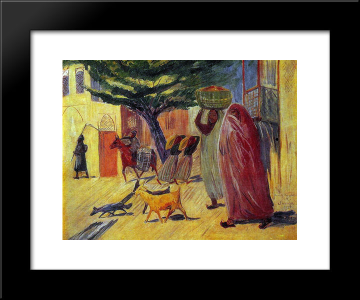The Street 20x24 Black Modern Wood Framed Art Print Poster by Saryan, Martiros