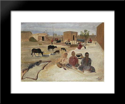 Turkmen Children 20x24 Black Modern Wood Framed Art Print Poster by Saryan, Martiros