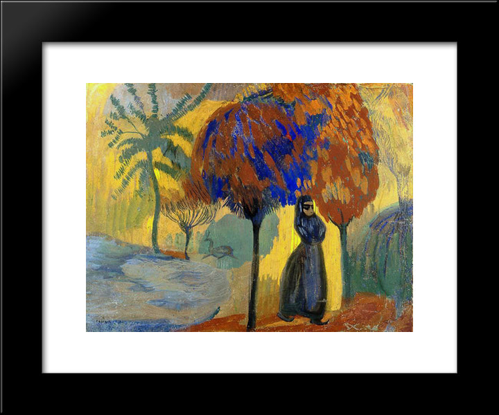 Under The Trees 20x24 Black Modern Wood Framed Art Print Poster by Saryan, Martiros