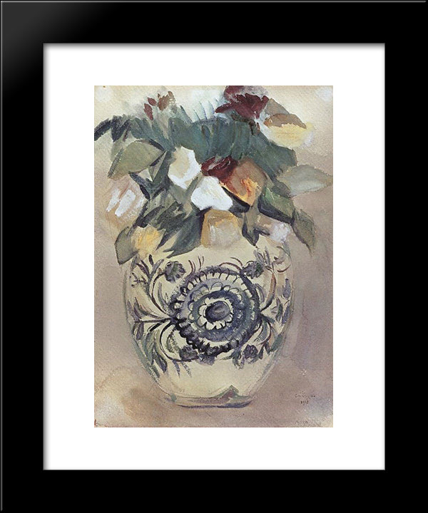 Vase 20x24 Black Modern Wood Framed Art Print Poster by Saryan, Martiros
