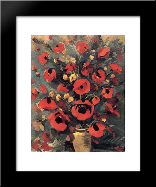 Wild Poppies 20x24 Black Modern Wood Framed Art Print Poster by Saryan, Martiros