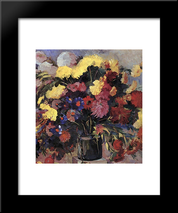 Yerevan Autumn Still Life 20x24 Black Modern Wood Framed Art Print Poster by Saryan, Martiros