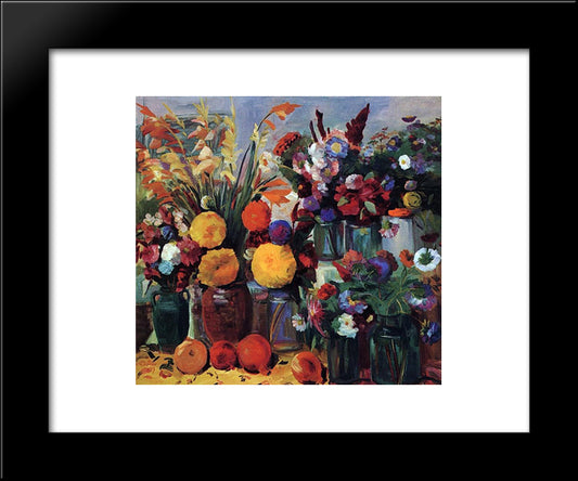 Yerevan Flowers 20x24 Black Modern Wood Framed Art Print Poster by Saryan, Martiros