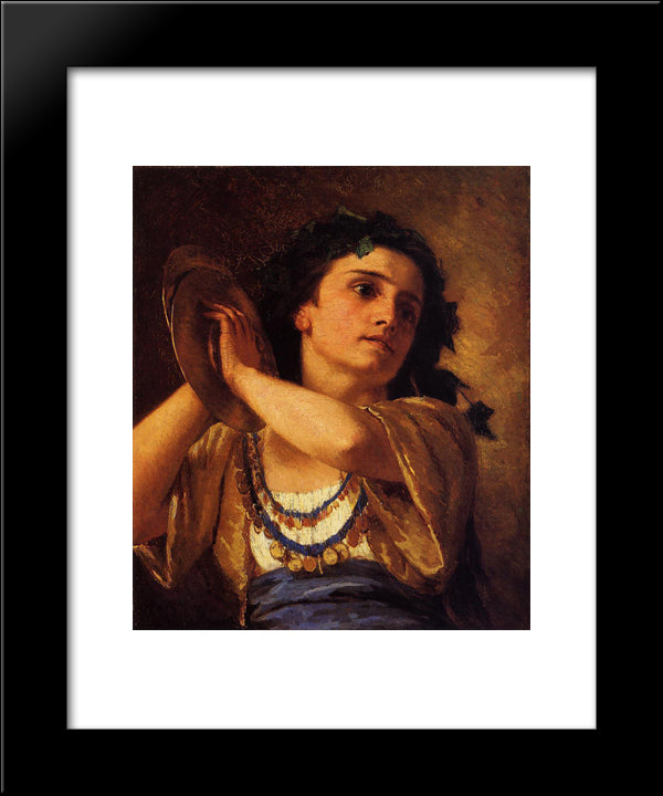 Bacchante 20x24 Black Modern Wood Framed Art Print Poster by Cassatt, Mary
