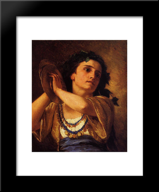 Bacchante 20x24 Black Modern Wood Framed Art Print Poster by Cassatt, Mary
