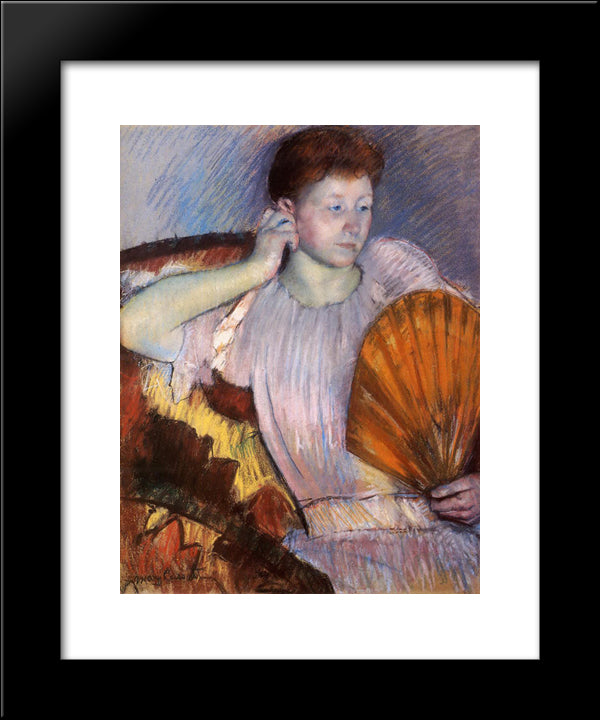 Contemplation 20x24 Black Modern Wood Framed Art Print Poster by Cassatt, Mary