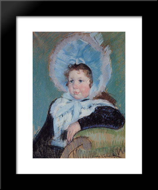 Dorothy In A Very Large Bonnet And A Dark Coat 20x24 Black Modern Wood Framed Art Print Poster by Cassatt, Mary