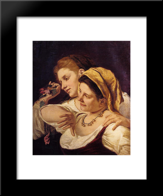 During Carnival 20x24 Black Modern Wood Framed Art Print Poster by Cassatt, Mary