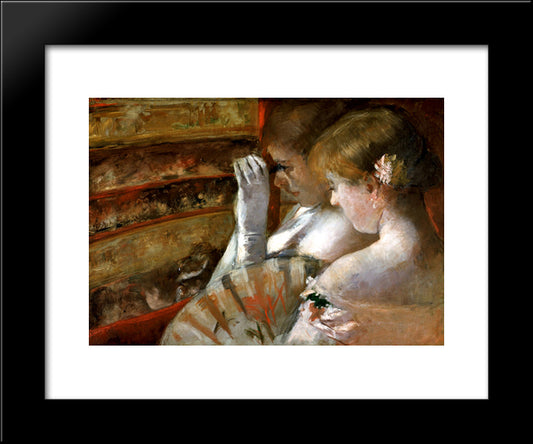In The Box 20x24 Black Modern Wood Framed Art Print Poster by Cassatt, Mary