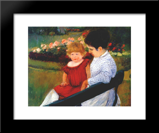 In The Park 20x24 Black Modern Wood Framed Art Print Poster by Cassatt, Mary