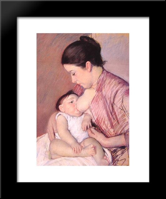 Maternity 20x24 Black Modern Wood Framed Art Print Poster by Cassatt, Mary