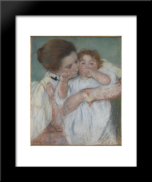 Matertiny 20x24 Black Modern Wood Framed Art Print Poster by Cassatt, Mary