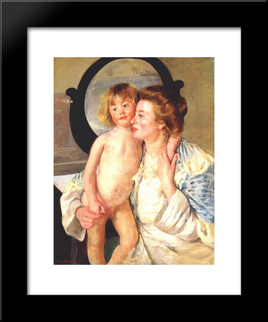 Mother And Child 20x24 Black Modern Wood Framed Art Print Poster by Cassatt, Mary