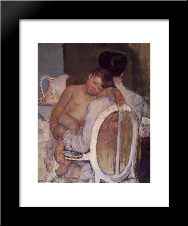 Mother Holding A Child In Her Arms 20x24 Black Modern Wood Framed Art Print Poster by Cassatt, Mary