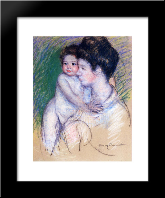 Motherhood 20x24 Black Modern Wood Framed Art Print Poster by Cassatt, Mary