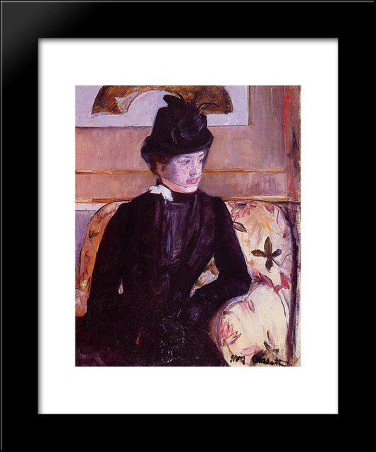 Mrs. Gardner Cassatt In Black 20x24 Black Modern Wood Framed Art Print Poster by Cassatt, Mary