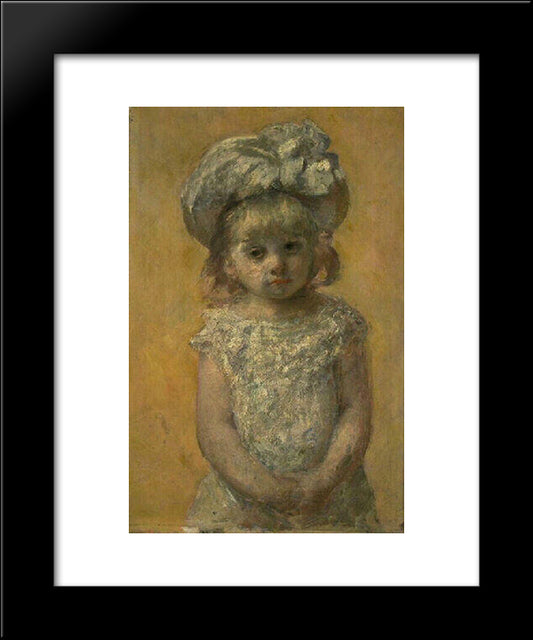 Portrait Of Girl 20x24 Black Modern Wood Framed Art Print Poster by Cassatt, Mary