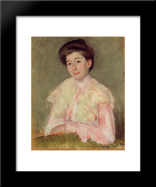 Portrait Of A Lady 20x24 Black Modern Wood Framed Art Print Poster by Cassatt, Mary