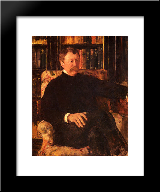 Portrait Of Alexander Cassatt 20x24 Black Modern Wood Framed Art Print Poster by Cassatt, Mary