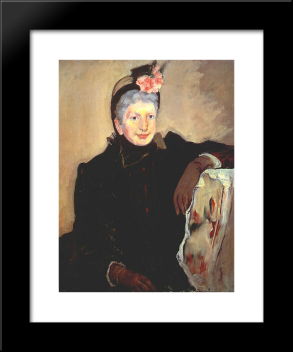 Portrait Of An Elderly Lady 20x24 Black Modern Wood Framed Art Print Poster by Cassatt, Mary