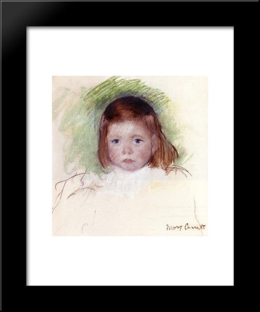 Portrait Of Ellen Mary Cassatt 20x24 Black Modern Wood Framed Art Print Poster by Cassatt, Mary