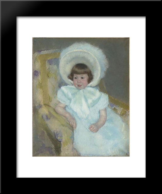 Portrait Of Louise Aurora Child Villeboeuf 20x24 Black Modern Wood Framed Art Print Poster by Cassatt, Mary