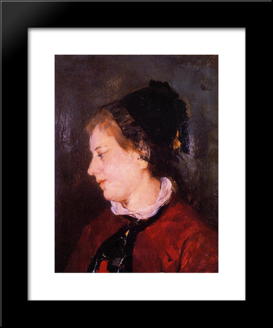 Portrait Of Madame Sisley 20x24 Black Modern Wood Framed Art Print Poster by Cassatt, Mary
