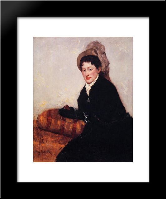 Portrait Of Madame X Dressed For The Matinee 20x24 Black Modern Wood Framed Art Print Poster by Cassatt, Mary