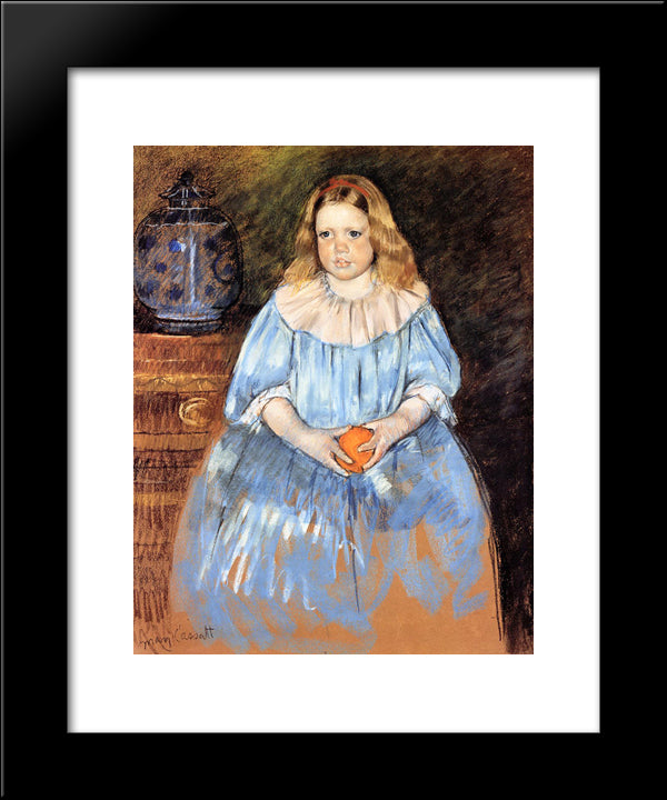 Portrait Of Margaret Milligan Sloan (No.2) 20x24 Black Modern Wood Framed Art Print Poster by Cassatt, Mary