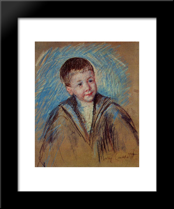 Portrait Of Master St. Pierre 20x24 Black Modern Wood Framed Art Print Poster by Cassatt, Mary