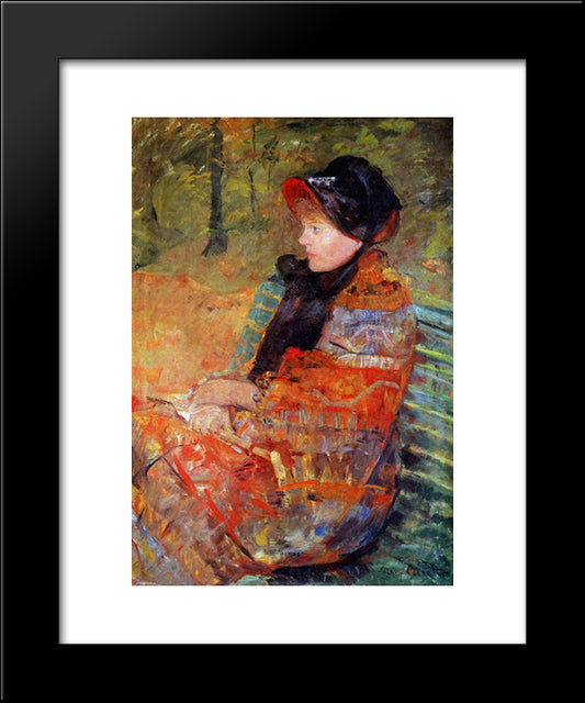 Portrait Of Mlle C. Lydia Cassatt 20x24 Black Modern Wood Framed Art Print Poster by Cassatt, Mary