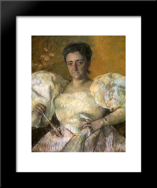 Portrait Of Mrs. H. O. Hevemeyer 20x24 Black Modern Wood Framed Art Print Poster by Cassatt, Mary