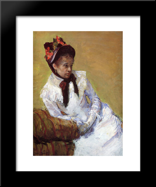 Portrait Of The Artist 20x24 Black Modern Wood Framed Art Print Poster by Cassatt, Mary