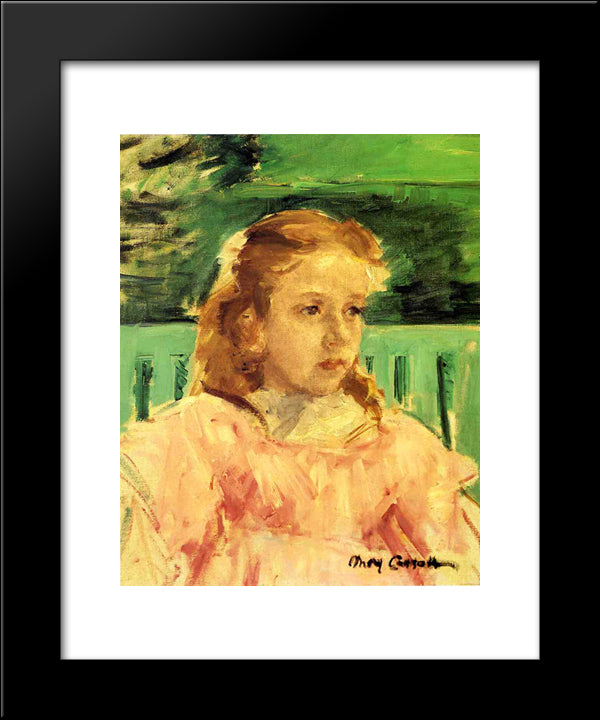 Study For Augusta Reading To Her Daughter 20x24 Black Modern Wood Framed Art Print Poster by Cassatt, Mary