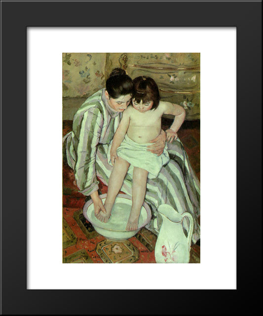 The Bath 20x24 Black Modern Wood Framed Art Print Poster by Cassatt, Mary